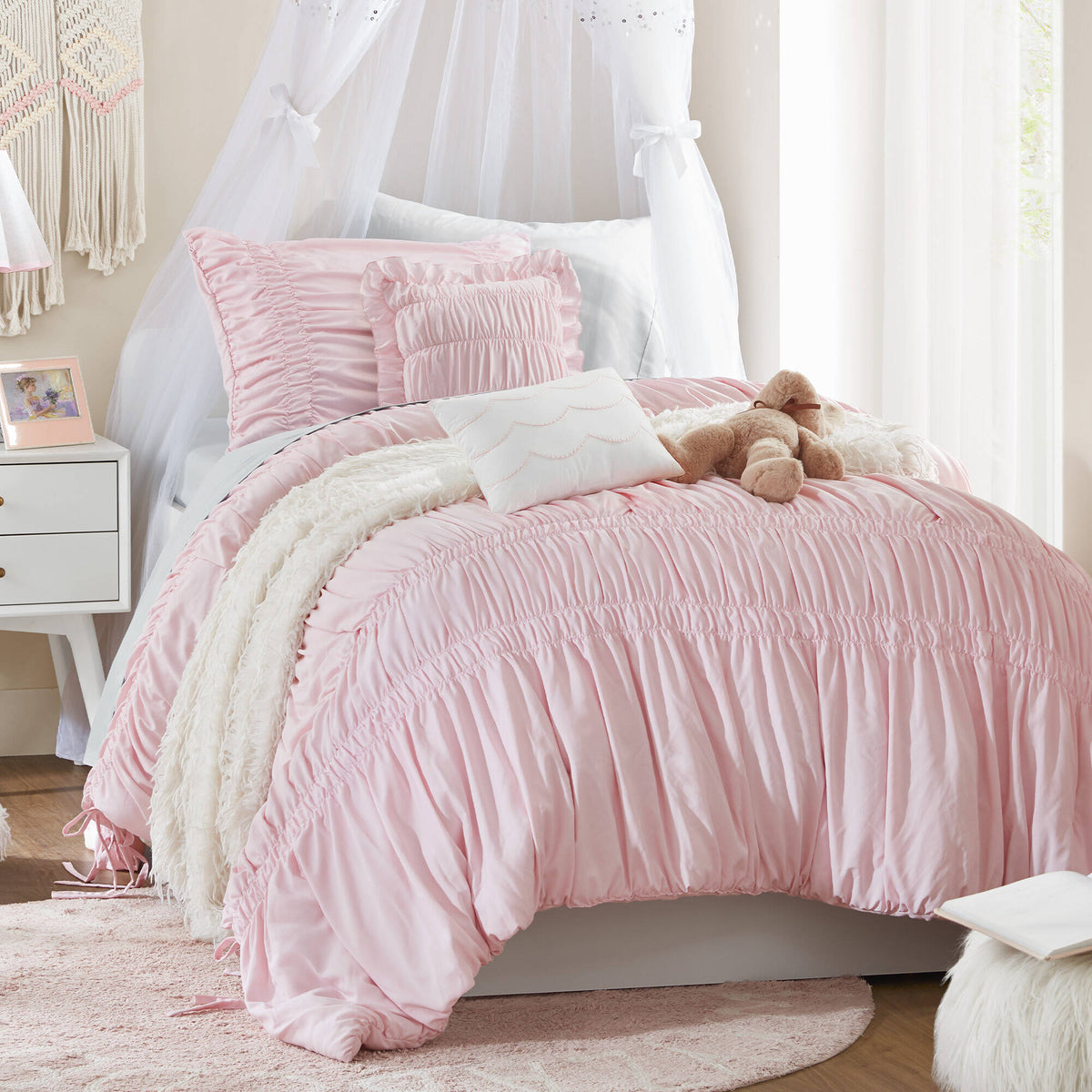 Ella Comforter Set - Pink