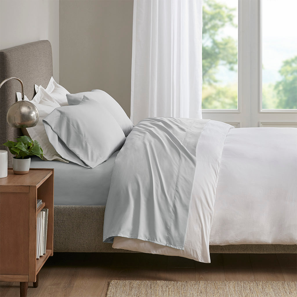 Smart Cool Microfiber Sheet Set - Light Grey