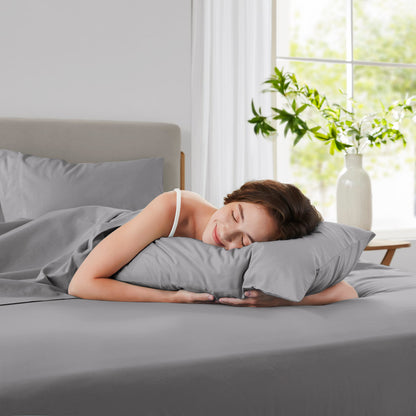 Cotton 144TC 100% Cotton Solid Sheet Set - Dark Gray
