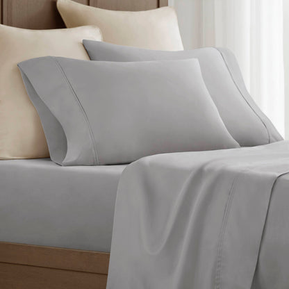 100% Egyptian Cotton Sateen Pillowcase Set - Grey