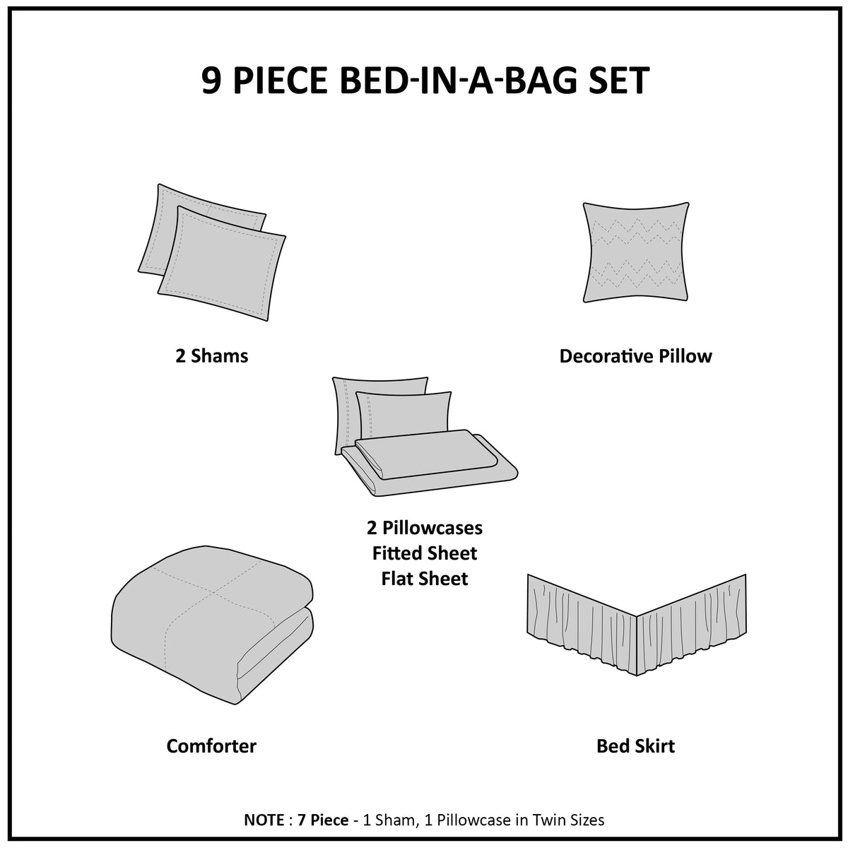 Knowles Comforter Set with Cotton Bed Sheets - Aqua