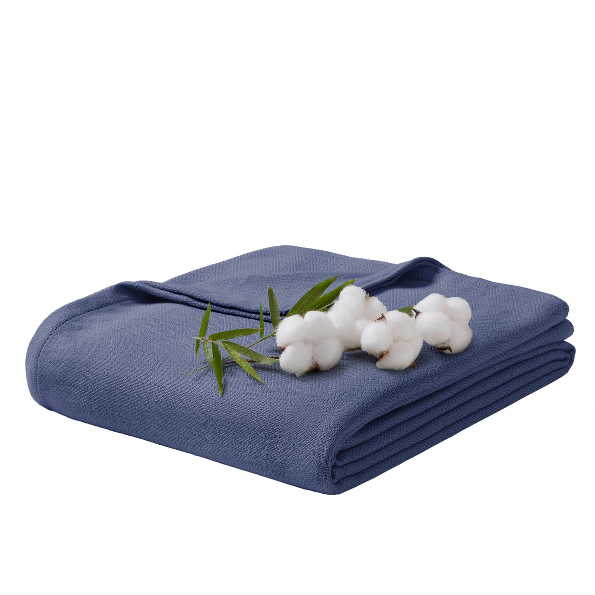 Bamboo Cotton Rayon Blanket - Navy