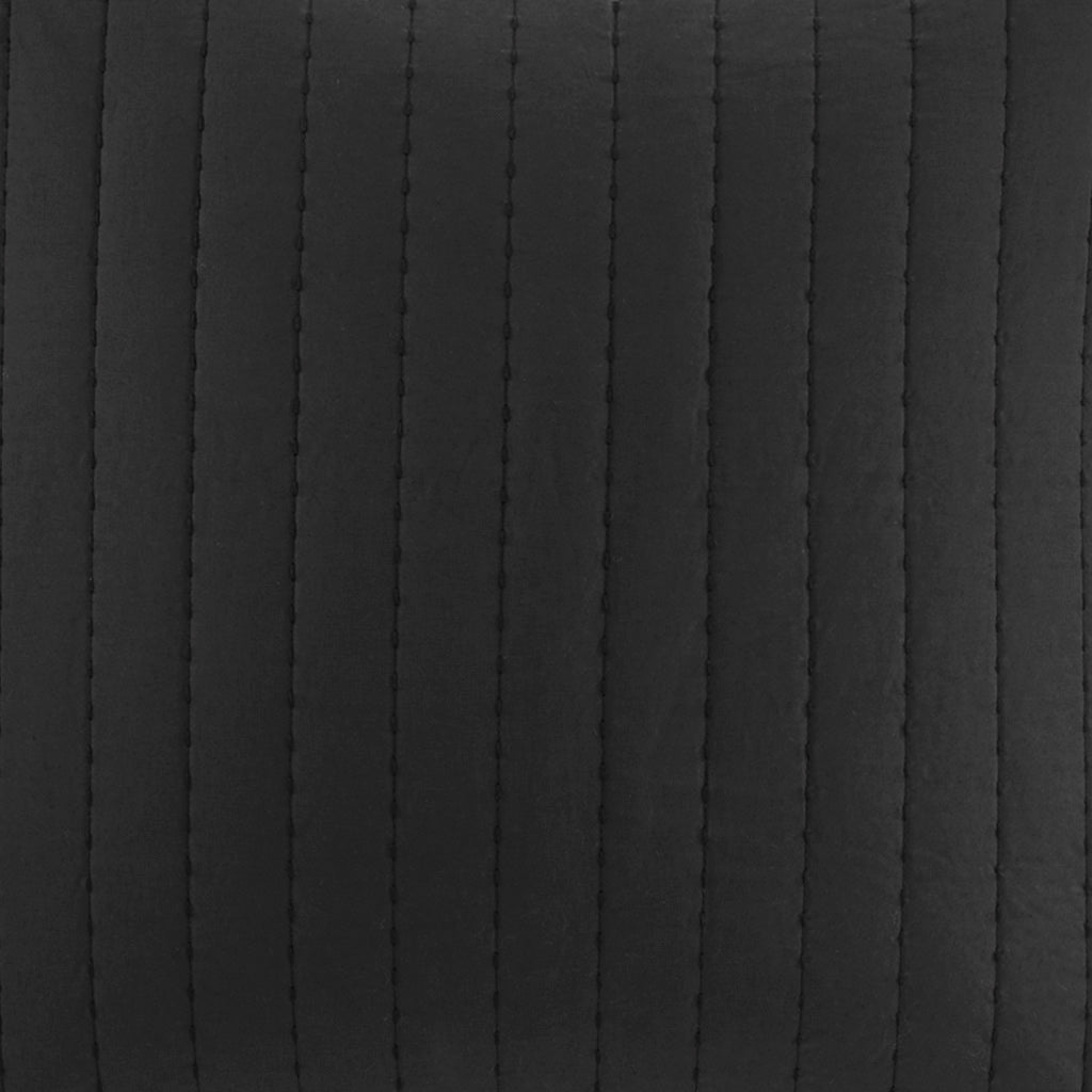 Camila Cotton Quilted Euro Sham - Black