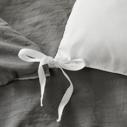 Walker Soft Washed Pleated Comforter Set - Grey