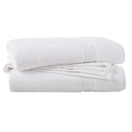 800GSM 100% Cotton Bath Sheet 2 Piece Set - White