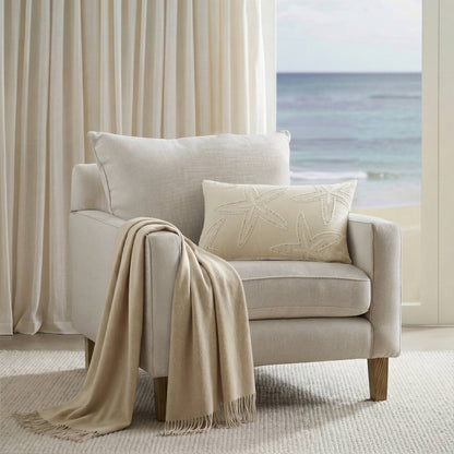 Lily Starfish 1 Piece Cotton Pillow Cover - Linen