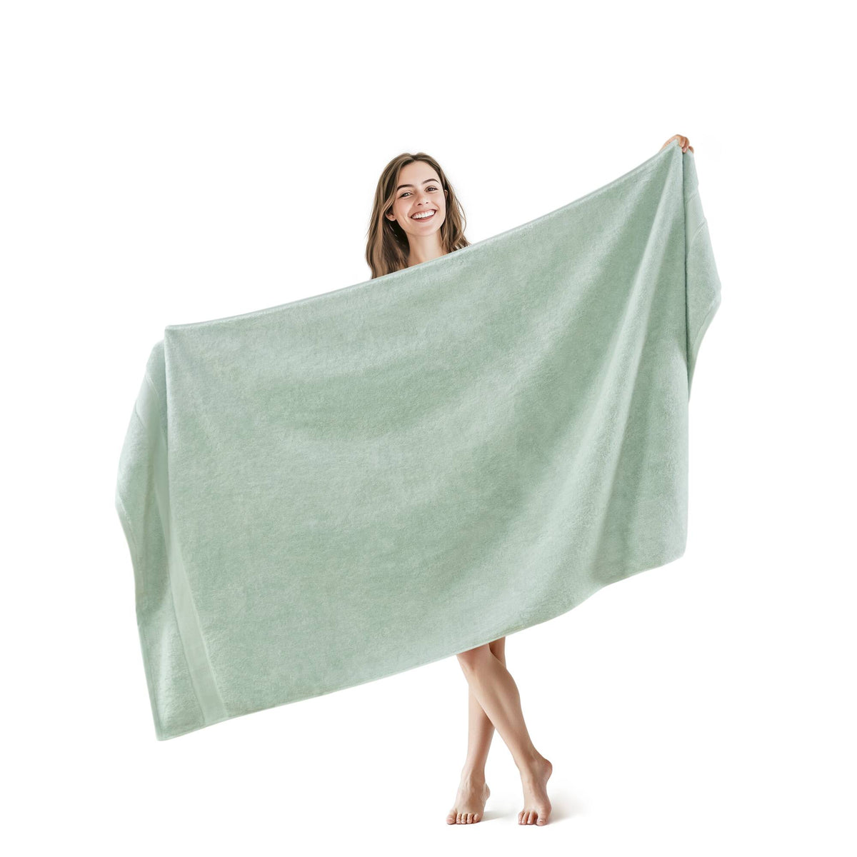 800GSM 100% Cotton 8 Piece Towel Set - Seafoam