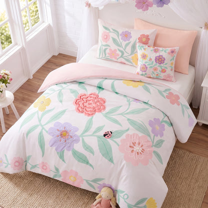 Floral Comforter Set - Pink
