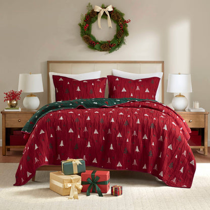 Winter Coverlet Mini Set - Red