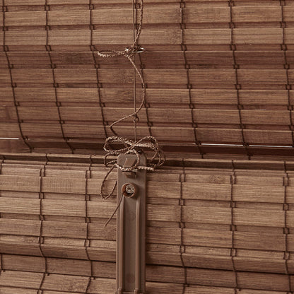 Eastfield Bamboo Light Filtering Roman Shade 64"L - Teak