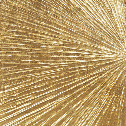 Sunburst Hand Painted Triptych 3-piece Dimensional Resin Wall Art Set - Gold