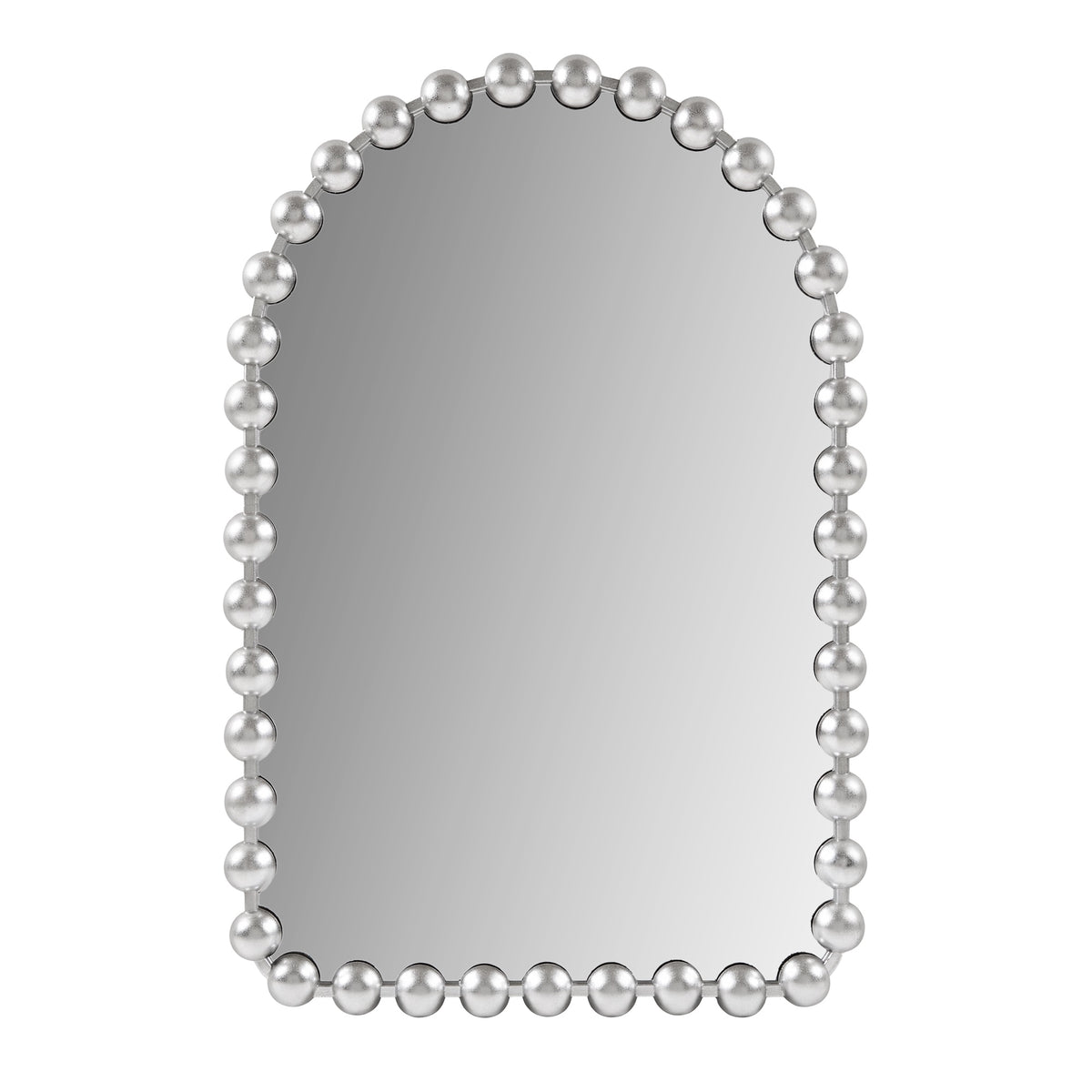 Marlowe 24X36 Arch Beaded Wall Mirror - Sliver