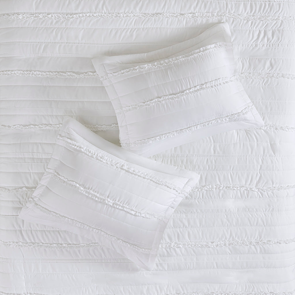 Celeste 4 Piece Microfiber 2-in-1 Duvet Set - White