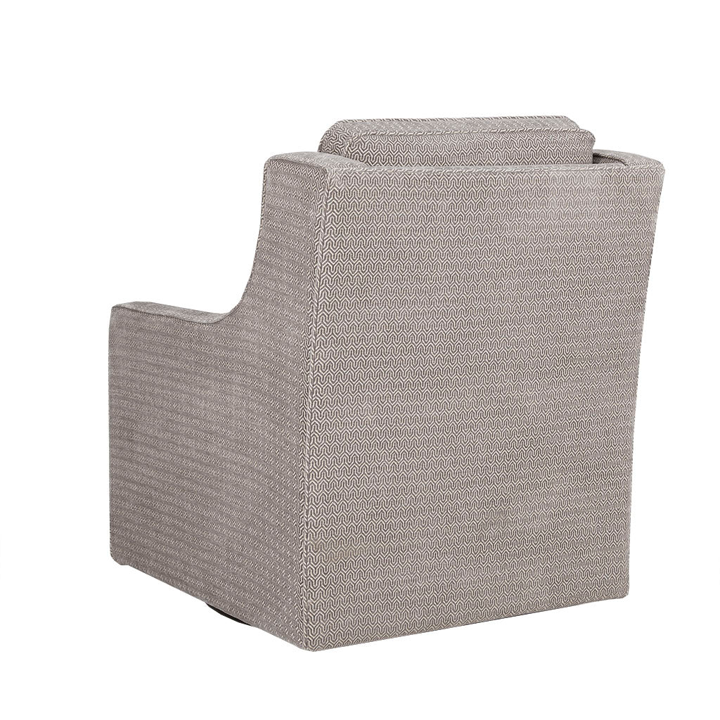 Harris Chenille Swivel Chair - Grey