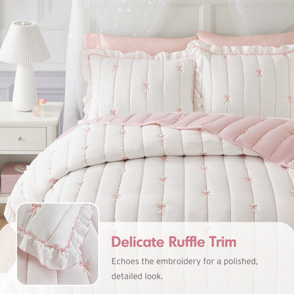 Liv Quilt Set - Pink
