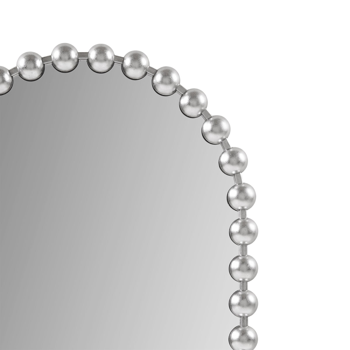 Marlowe 24X36 Arch Beaded Wall Mirror - Sliver