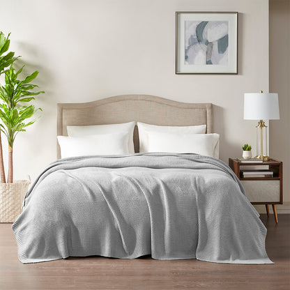 Bree Knit Blanket - Grey