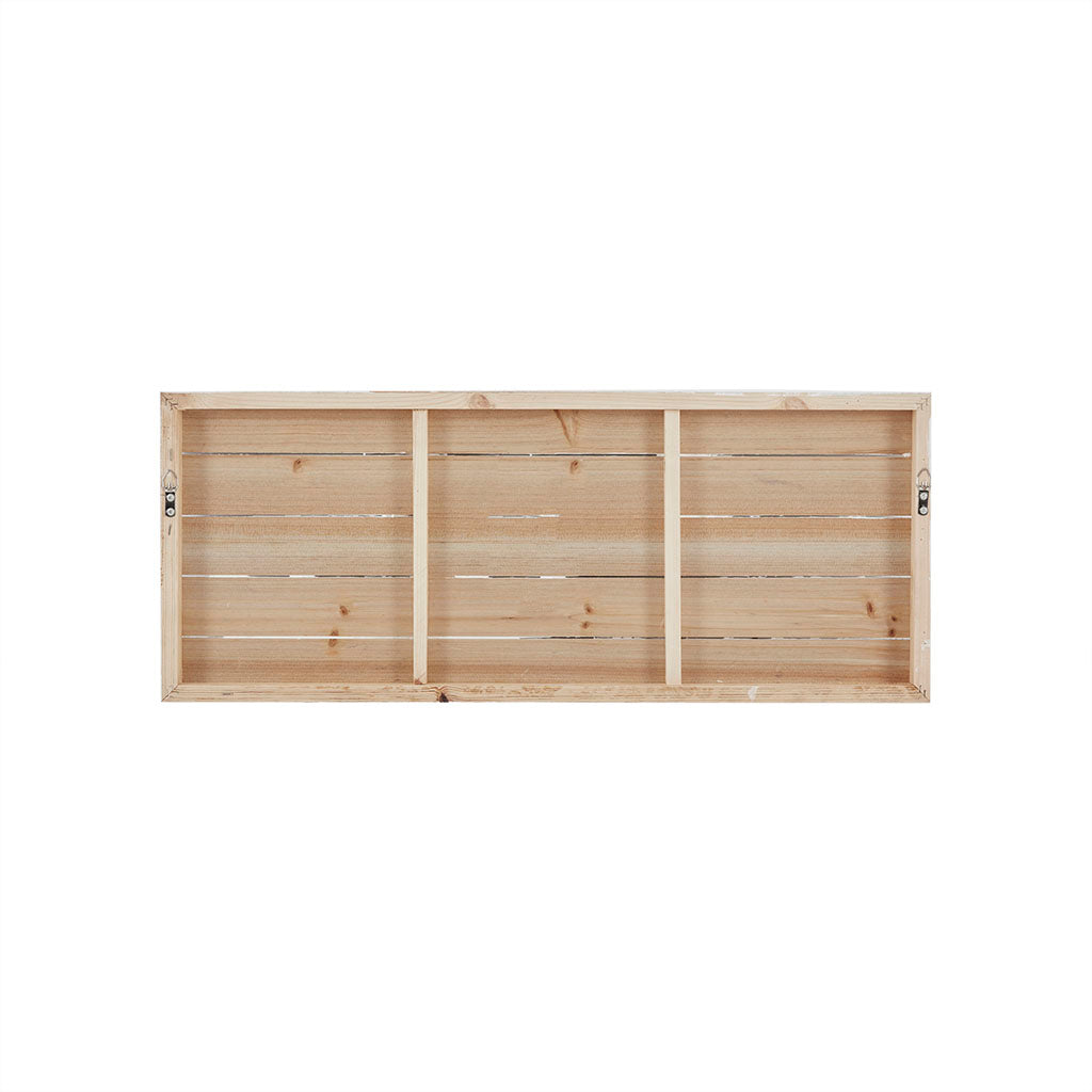 Perched Birds Hand Painted Wood Plank Panel Wall Decor - White/Grey