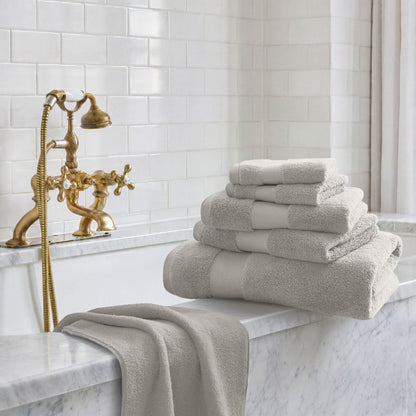 Turkish Cotton 6 Piece Bath Towel Set - Grey