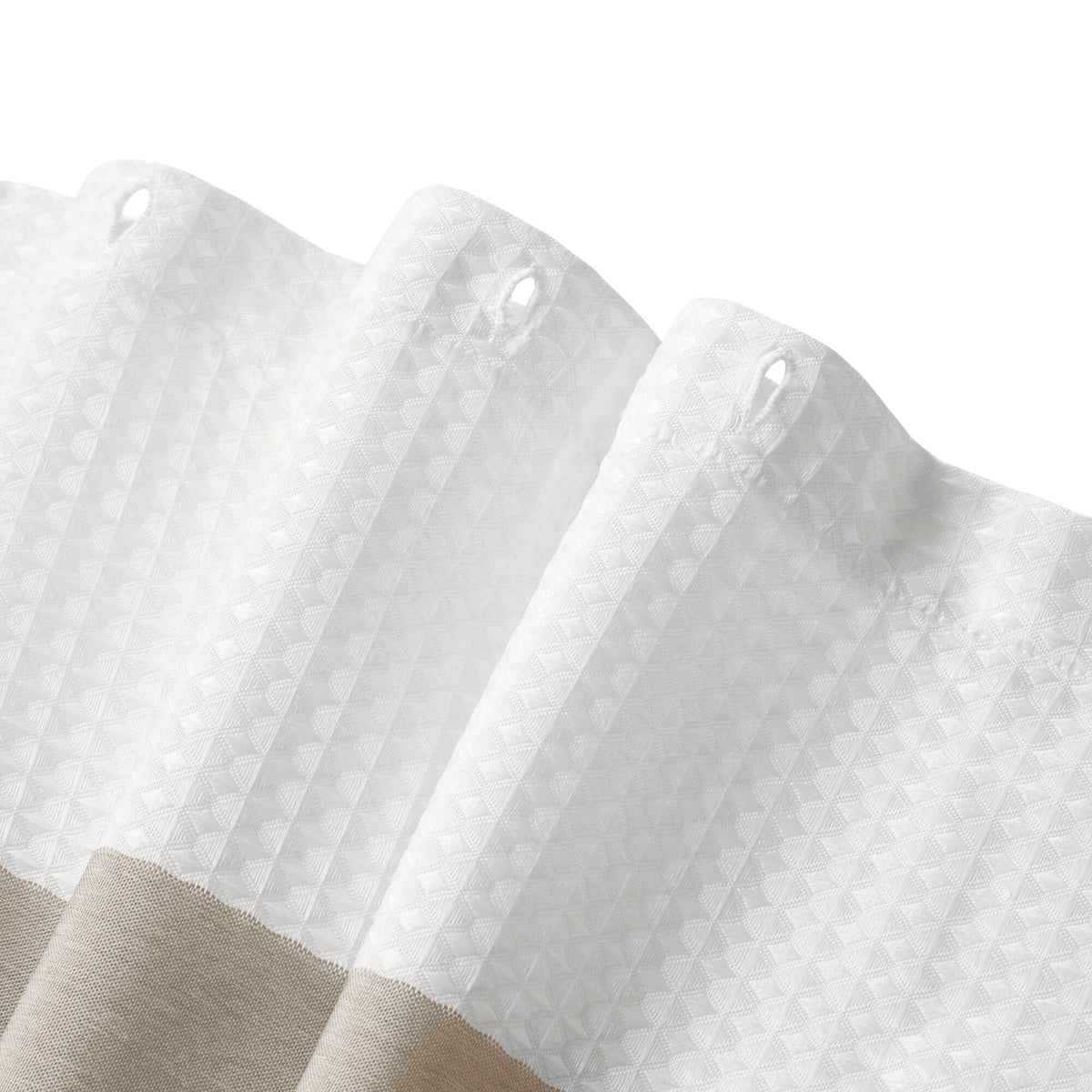 Spa Waffle Shower Curtain with 3M Treatment - Taupe