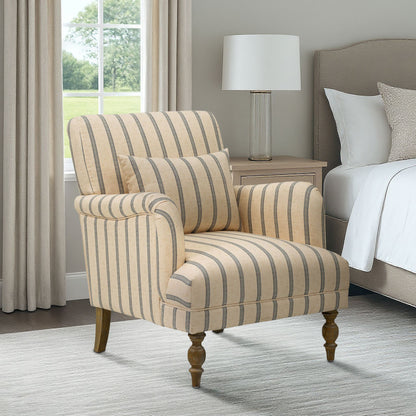 Amanda Accent Chair - Linen/Blue