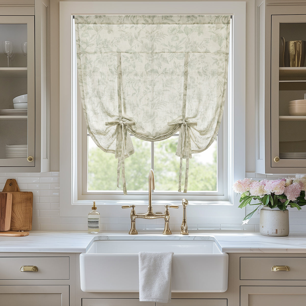 Lana Floral Window Panel - Sage