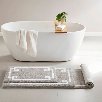 Evan Cotton Tufted Bath Rug - Grey