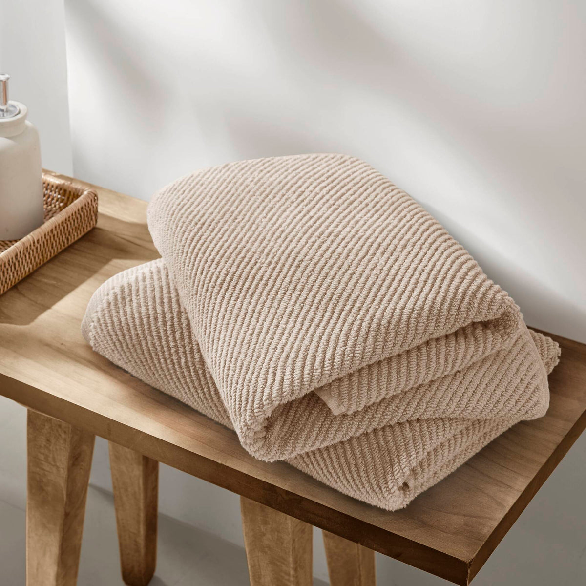 Diagonal Ribbed - Beige