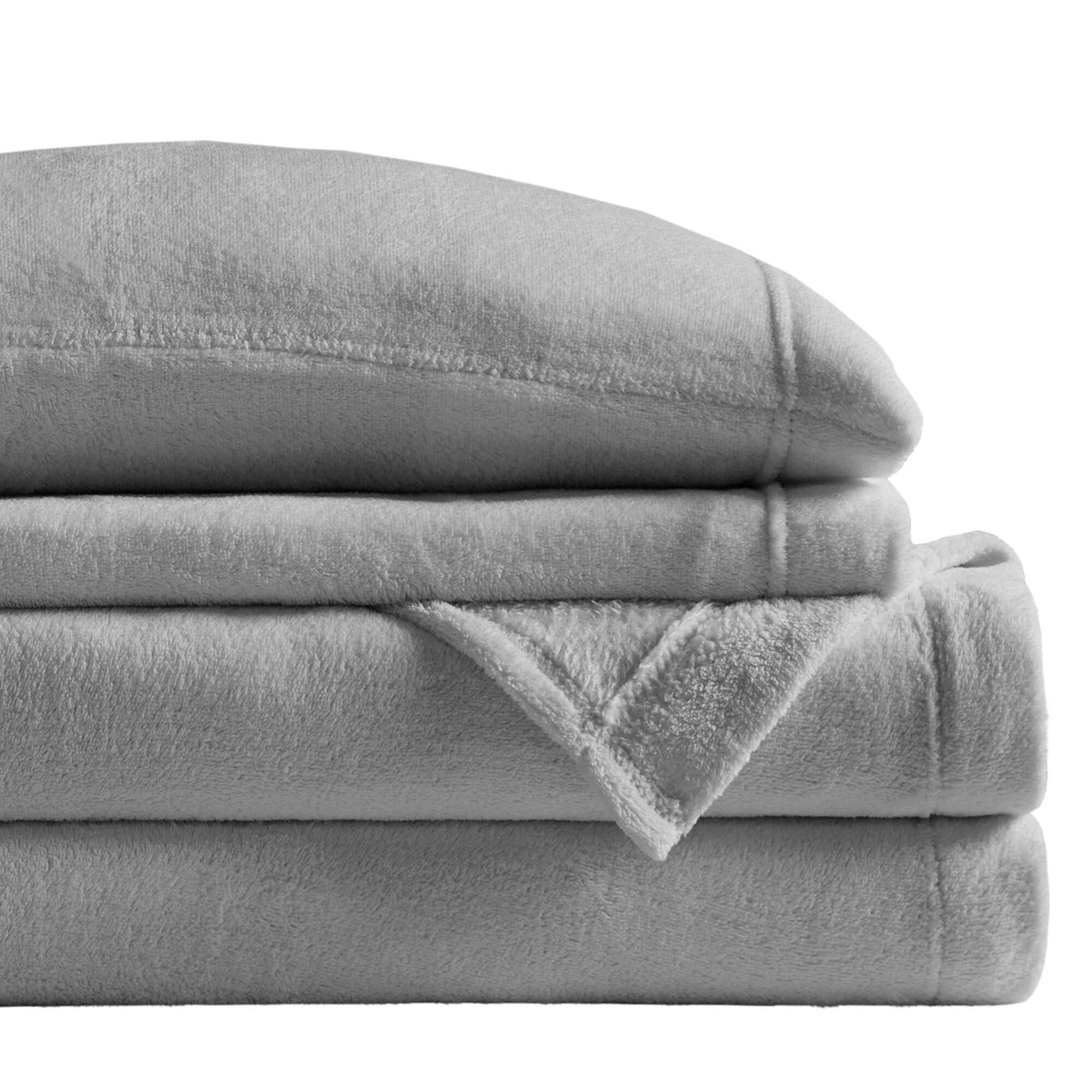 Soloft Plush Micro Plush Sheet Set - Grey