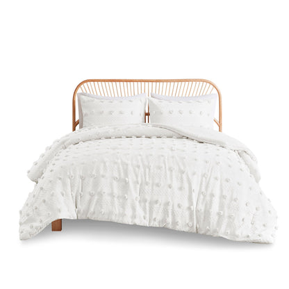 Lucy Clip Jacquard Comforter Set - Ivory