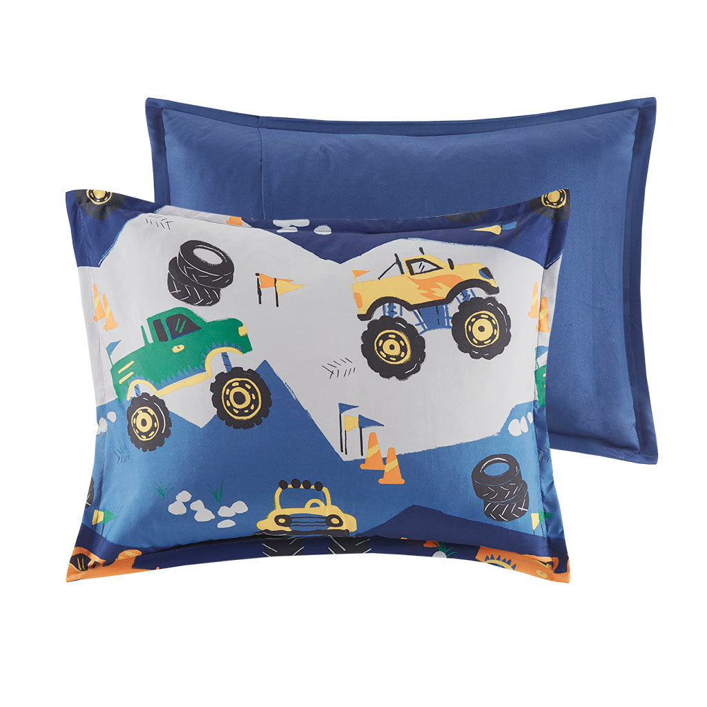 Nash Monster Truck Comforter Set - Blue