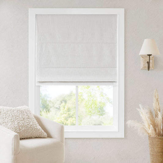 Quincy Cordless Roman Shade - White