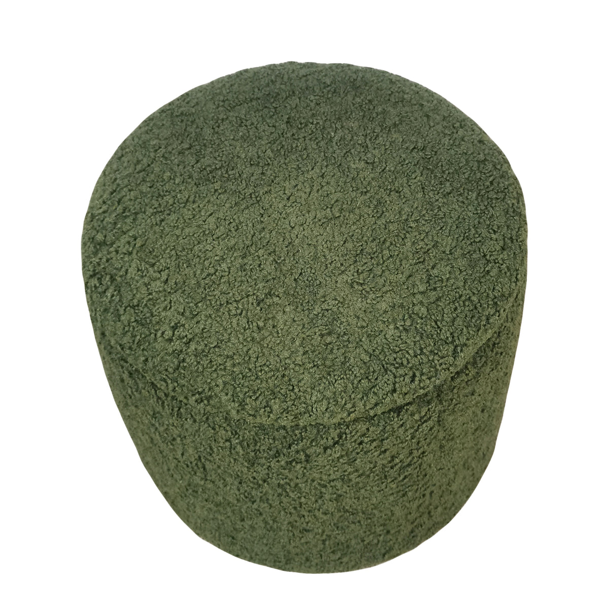 Tara Round Storage Ottoman - Green