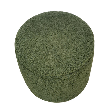 Tara Round Storage Ottoman - Green