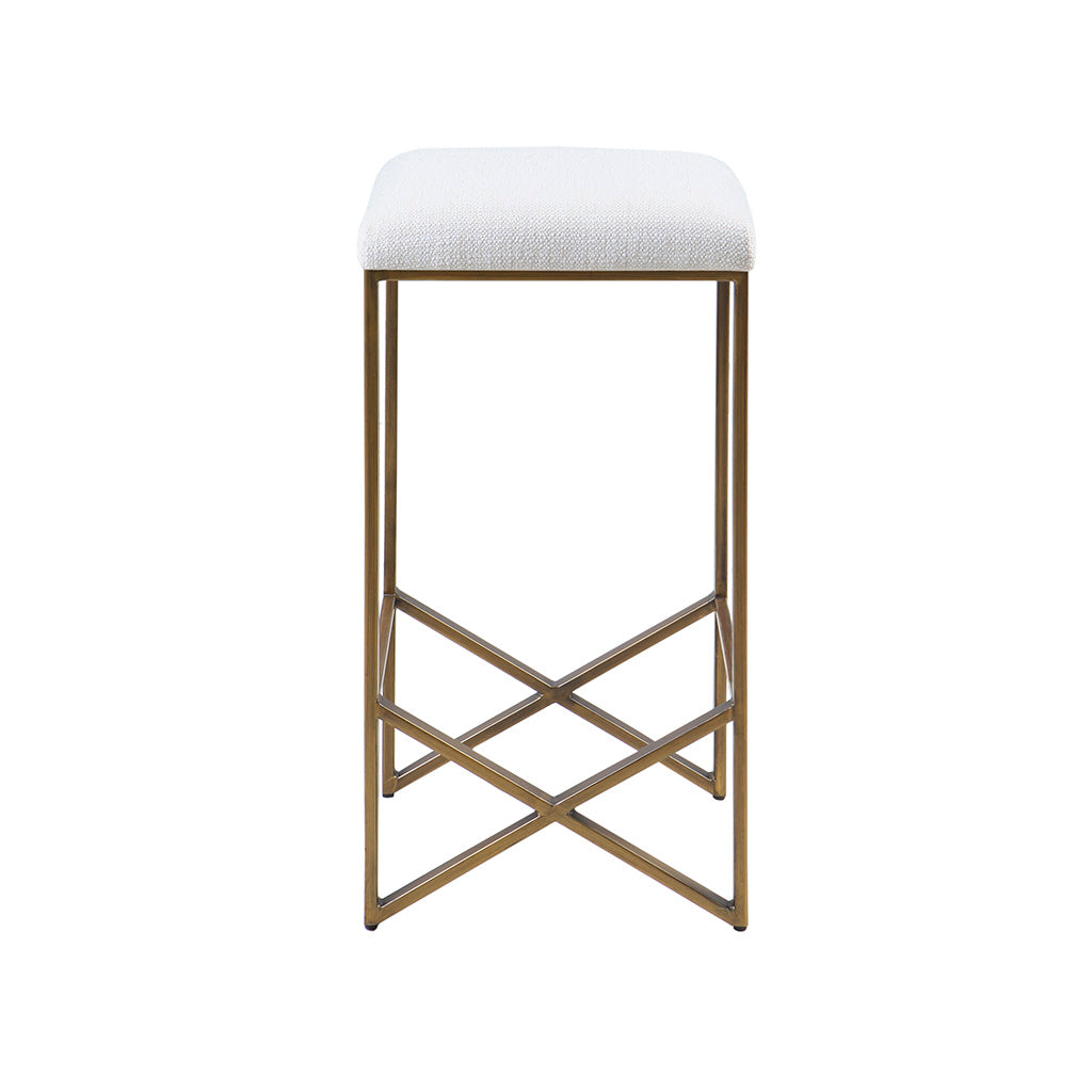 Marino Backless Upholstered Counter Stool 26"H - Ivory