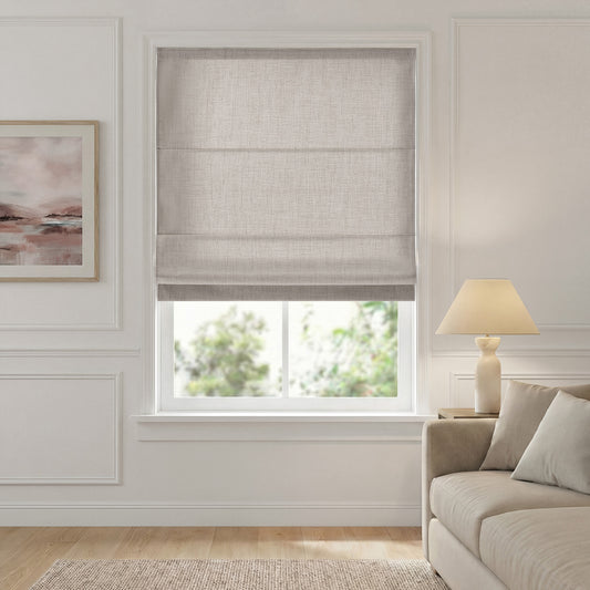 Mira Cordless Roman Shade - Grey