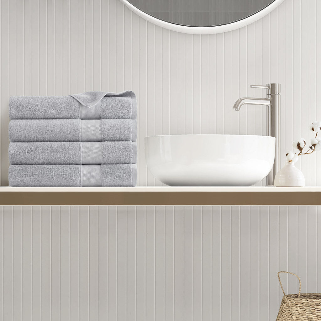 Premium Turkish Cotton 500GSM Plush Towel Set - Light Grey