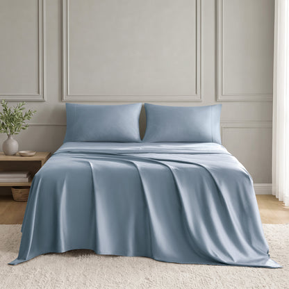 Tencel Cotton Sheets - Dusty Blue