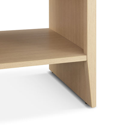 Lennox Rattan Accent Table with Built-in Charging Station & LED Light - Natural