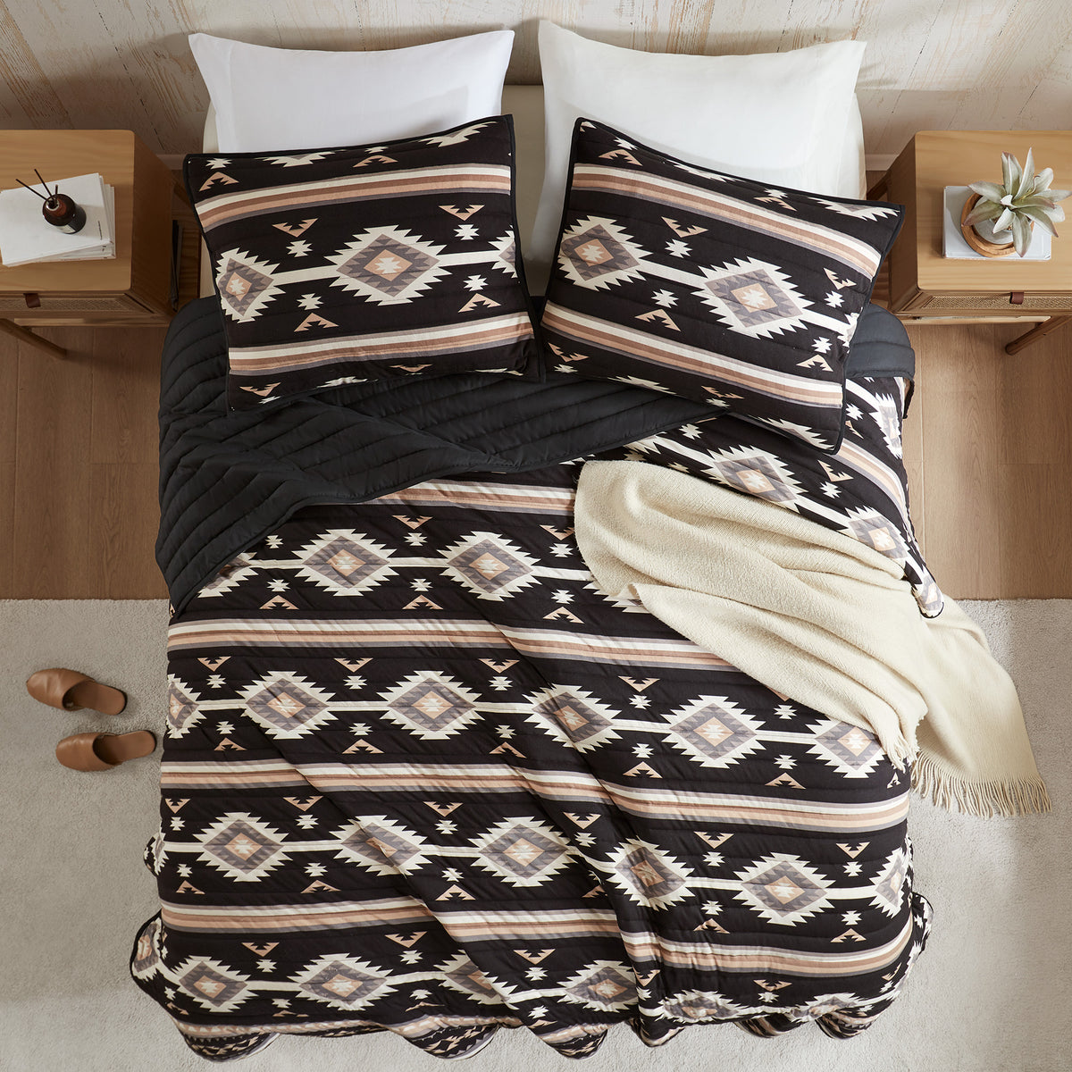 Taos Bedding Collection - Black