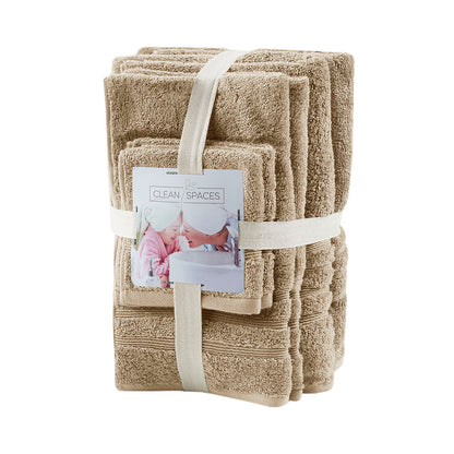 Nurture Sustainable Antimicrobial Bath Towel 6 Piece Set - Natural