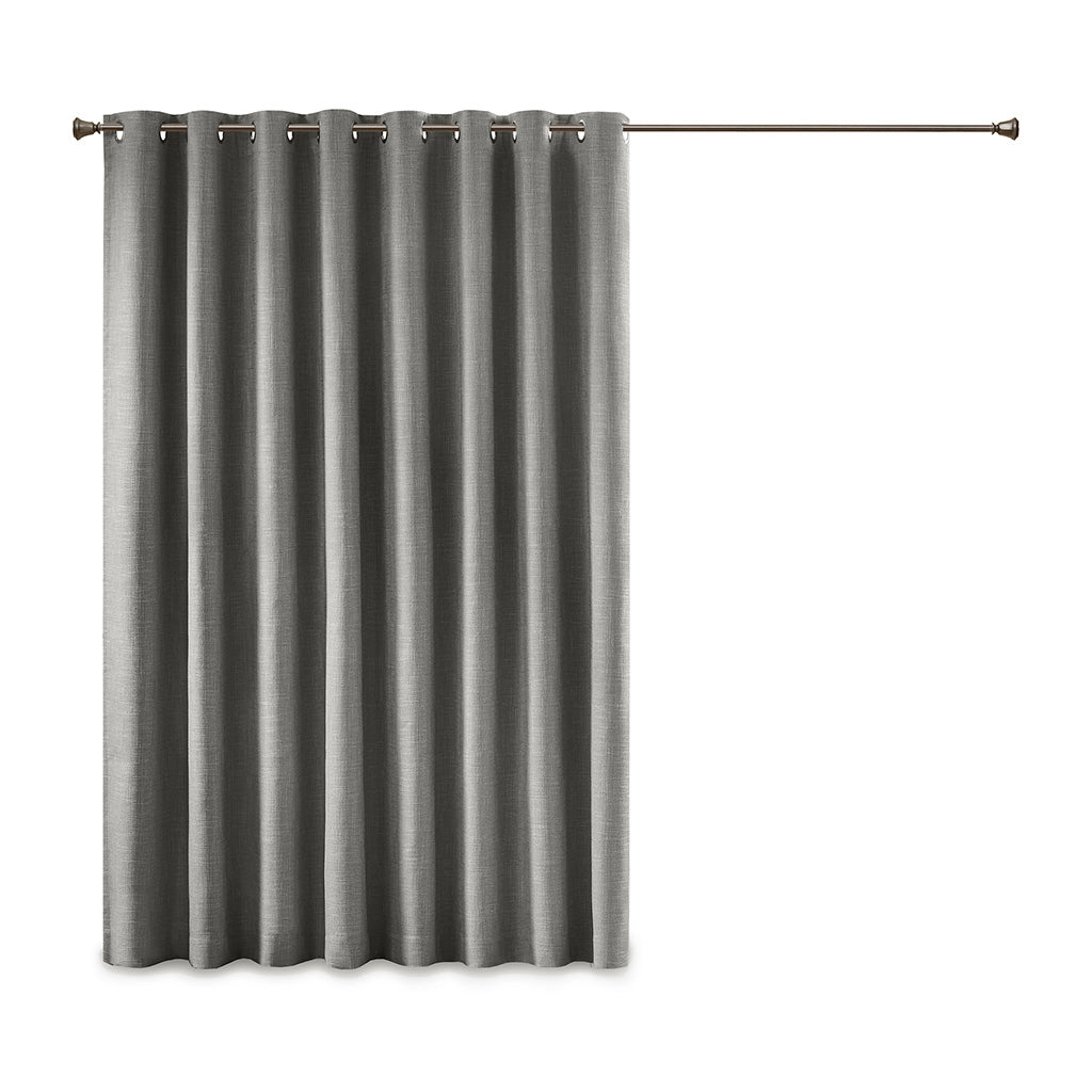 Maya Printed Heathered Blackout Window Patio Panel - Grey
