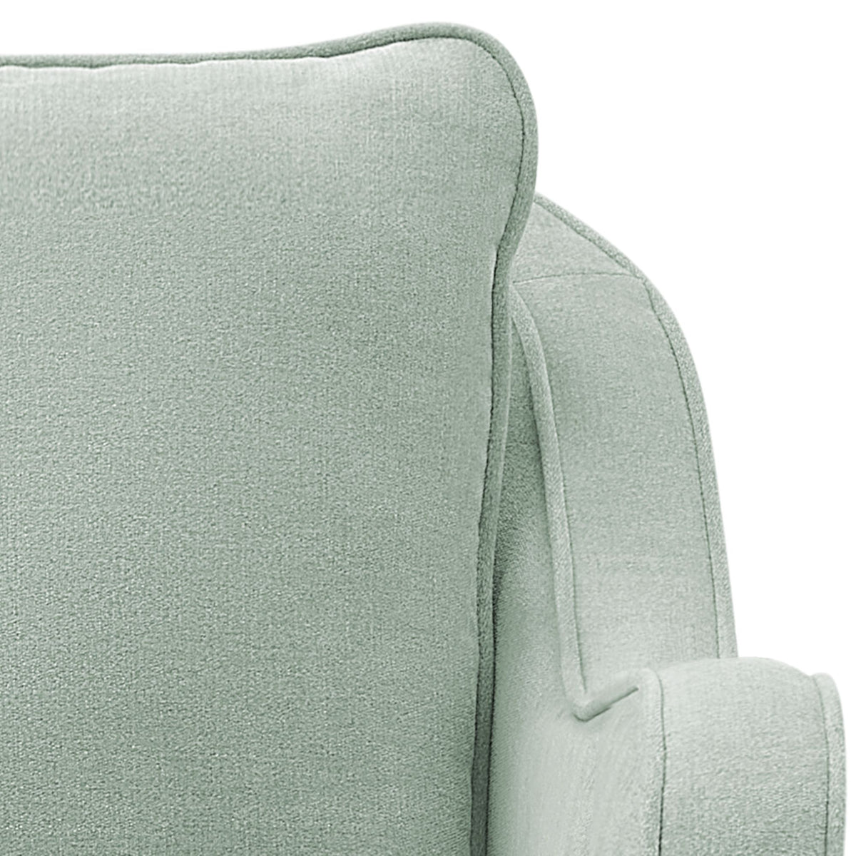 Brianne Upholstered Swivel Curved Armchair - Light Green