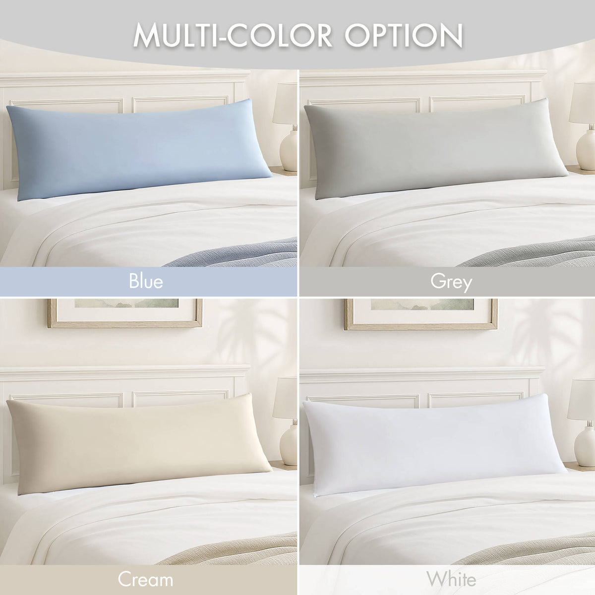 Lumi cooling body pillow - White