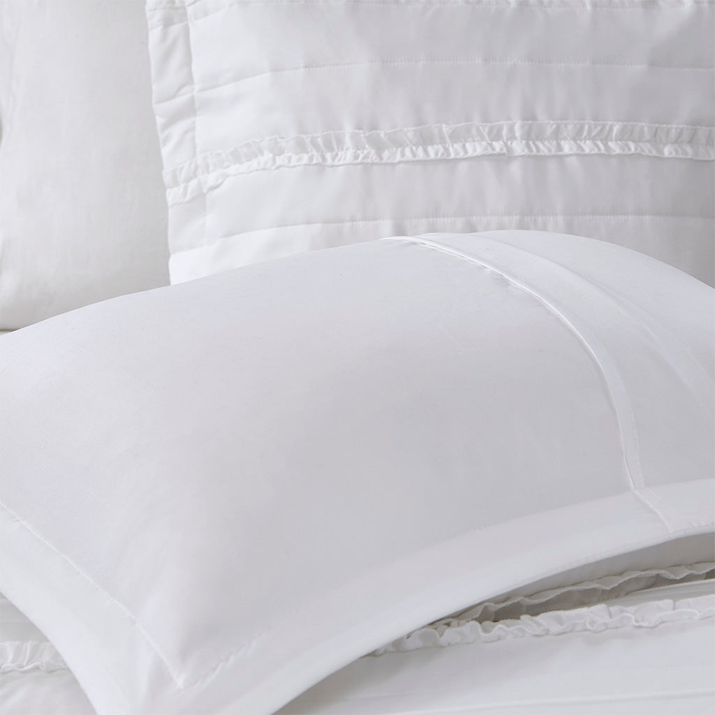 Celeste 4 Piece Microfiber 2-in-1 Duvet Set - White