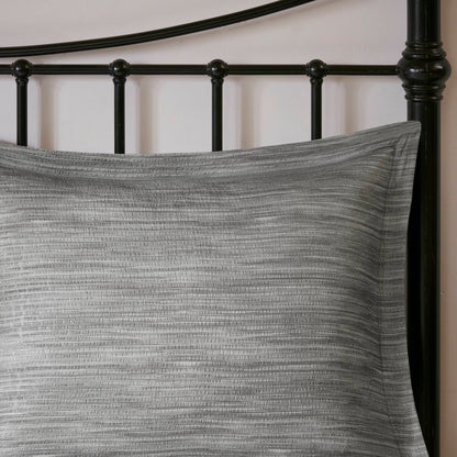 Walter 7 Piece Printed Seersucker Comforter Set - Grey