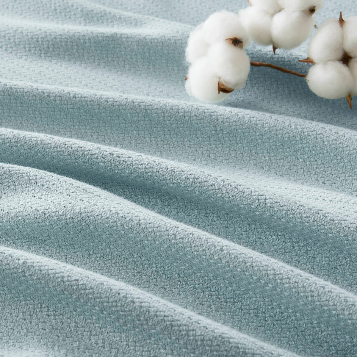 Liquid Cotton Blanket - Blue