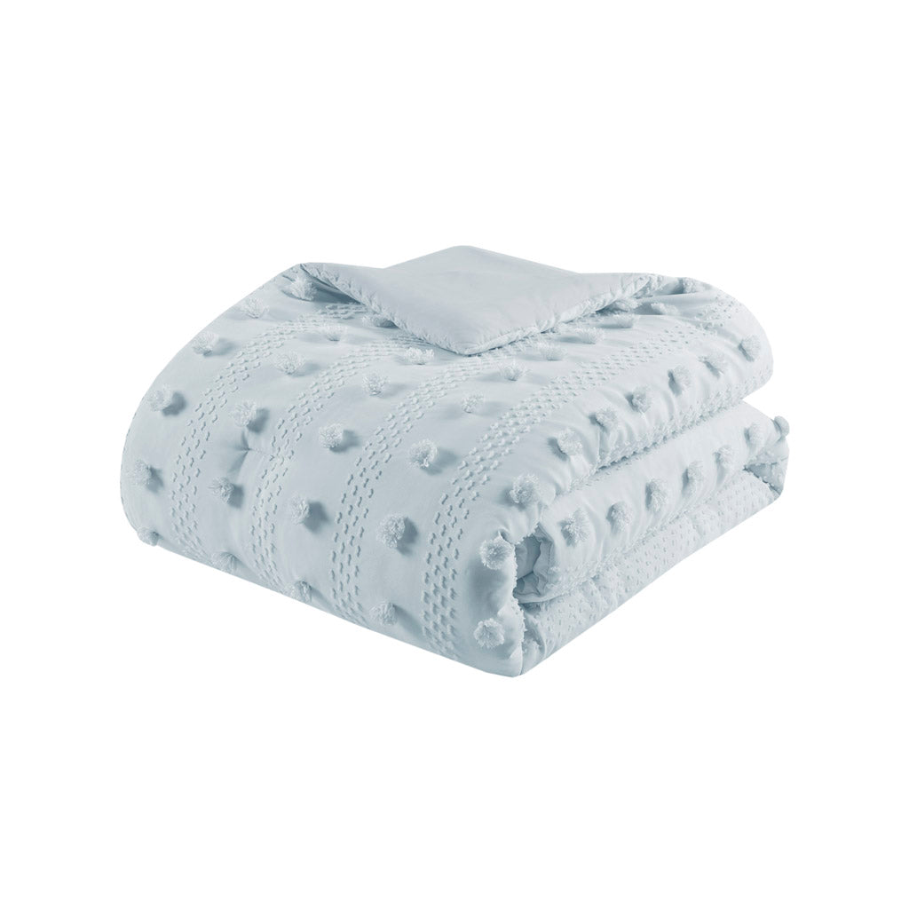 Lucy Clip Jacquard Comforter Set - Blue