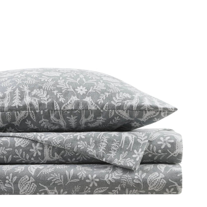 Cozy Cotton Flannel Printed Sheet Set - Winter Fauna