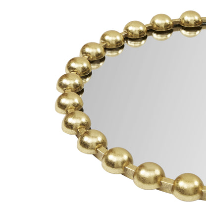 Marlowe 24X36 Arch Beaded Wall Mirror - Gold